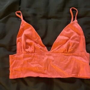 Zara Pink Satin Crop Top Bralette (Medium)